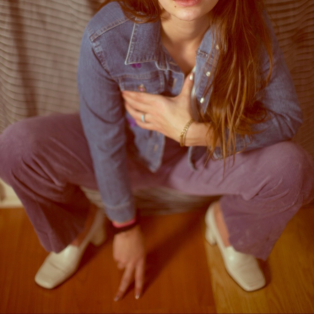 Purple corduroys(pants)